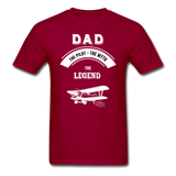 Dad Pilot Myth Legend - Biplane - White - Unisex Classic T-Shirt - dark red