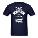 Dad Pilot Myth Legend - Biplane - White - Unisex Classic T-Shirt - navy