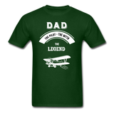 Dad Pilot Myth Legend - Biplane - White - Unisex Classic T-Shirt - forest green