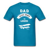 Dad Pilot Myth Legend - Biplane - White - Unisex Classic T-Shirt - turquoise