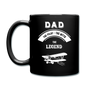 Dad Pilot Myth Legend - Biplane - White - Full Color Mug - black