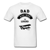 Dad Pilot Myth Legend - Biplane - Black - Unisex Classic T-Shirt - white