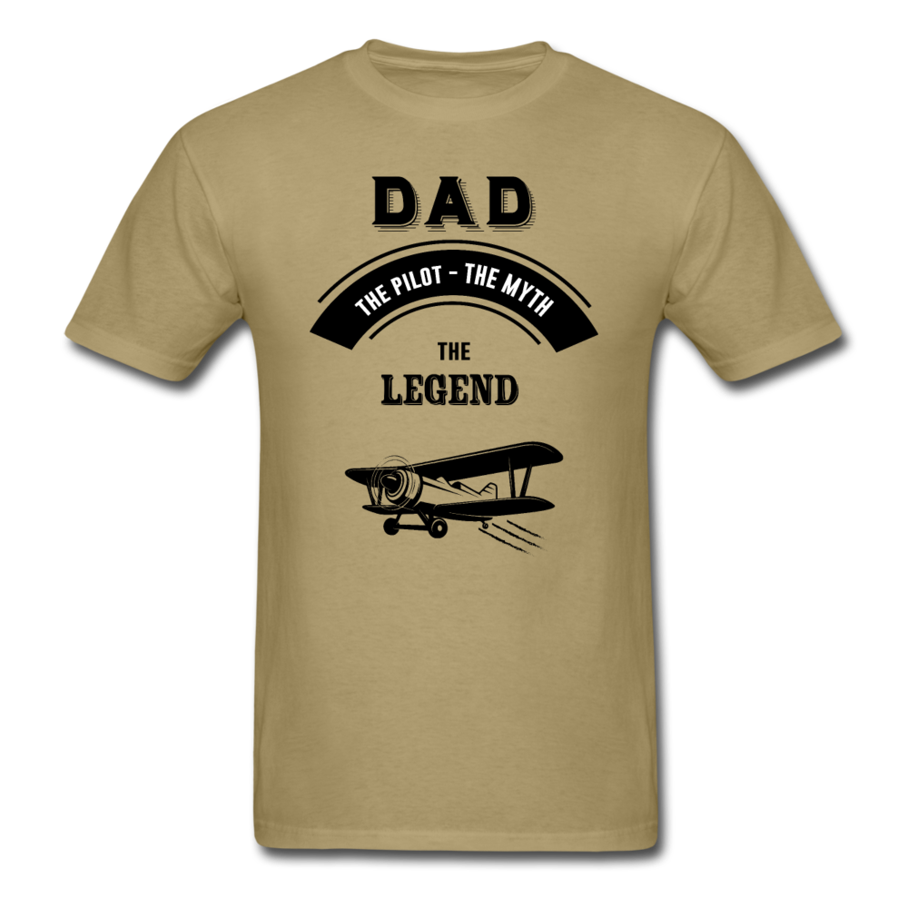 Dad Pilot Myth Legend - Biplane - Black - Unisex Classic T-Shirt - khaki