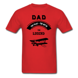 Dad Pilot Myth Legend - Biplane - Black - Unisex Classic T-Shirt - red