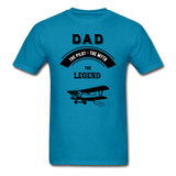 Dad Pilot Myth Legend - Biplane - Black - Unisex Classic T-Shirt - turquoise
