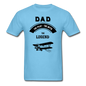 Dad Pilot Myth Legend - Biplane - Black - Unisex Classic T-Shirt - aquatic blue