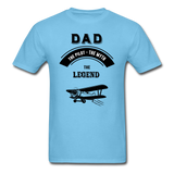 Dad Pilot Myth Legend - Biplane - Black - Unisex Classic T-Shirt - aquatic blue
