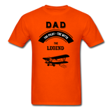 Dad Pilot Myth Legend - Biplane - Black - Unisex Classic T-Shirt - orange