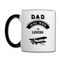 Dad Pilot Myth Legend - Biplane - Black - Contrast Coffee Mug - white/black