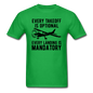 Every Takeoff Is Optional - Black - Unisex Classic T-Shirt - bright green