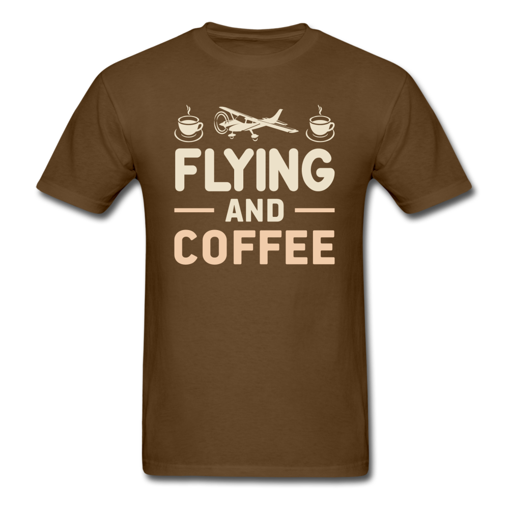 Flying And Coffee - Unisex Classic T-Shirt - brown