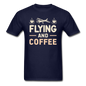 Flying And Coffee - Unisex Classic T-Shirt - navy