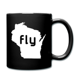 Fly Wisconsin - Word - White - Full Color Mug - black