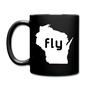 Fly Wisconsin - Word - White - Full Color Mug - black