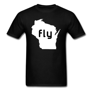 Fly Wisconsin - Word - White - Unisex Classic T-Shirt - black