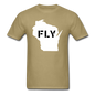 Fly Wisconsin - Word v2 - White - Unisex Classic T-Shirt - khaki