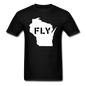 Fly Wisconsin - Word v2 - White - Unisex Classic T-Shirt - black