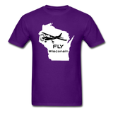 Fly Wisconsin - Aircraft - White - Unisex Classic T-Shirt - purple