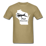 Fly Wisconsin - Aircraft - White - Unisex Classic T-Shirt - khaki