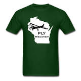 Fly Wisconsin - Aircraft - White - Unisex Classic T-Shirt - forest green