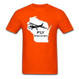 Fly Wisconsin - Aircraft - White - Unisex Classic T-Shirt - orange