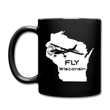 Fly Wisconsin - Aircraft - White - Full Color Mug - black