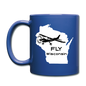 Fly Wisconsin - Aircraft - White - Full Color Mug - royal blue