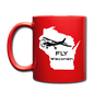 Fly Wisconsin - Aircraft - White - Full Color Mug - red