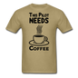 This Pilot Needs Coffee - Black - Unisex Classic T-Shirt - khaki