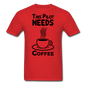 This Pilot Needs Coffee - Black - Unisex Classic T-Shirt - red