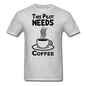 This Pilot Needs Coffee - Black - Unisex Classic T-Shirt - heather gray