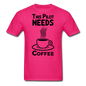 This Pilot Needs Coffee - Black - Unisex Classic T-Shirt - fuchsia