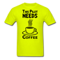 This Pilot Needs Coffee - Black - Unisex Classic T-Shirt - safety green