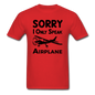 Sorry I Only Speak Airplane - Black - Unisex Classic T-Shirt - red