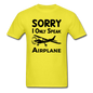 Sorry I Only Speak Airplane - Black - Unisex Classic T-Shirt - yellow