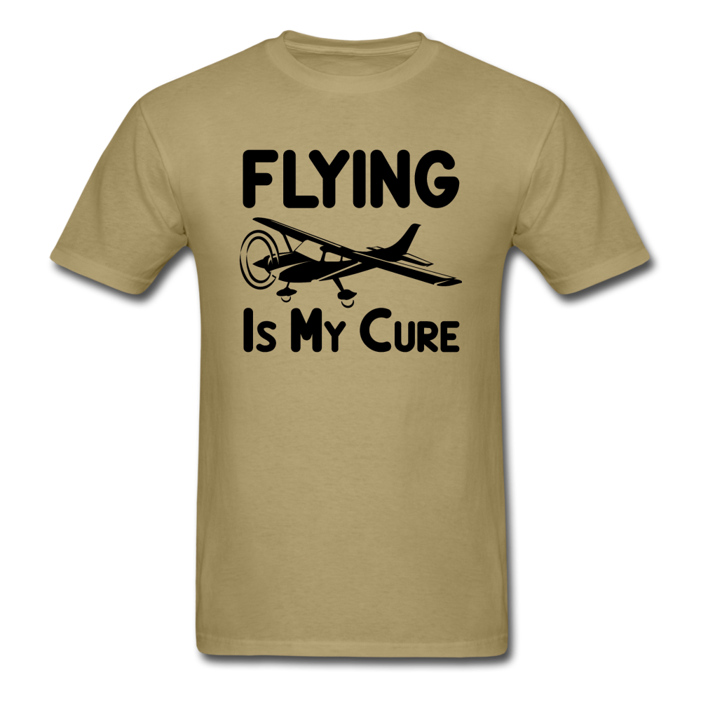 Flying Is My Cure - Black - Unisex Classic T-Shirt - khaki