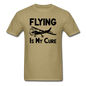 Flying Is My Cure - Black - Unisex Classic T-Shirt - khaki