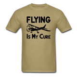 Flying Is My Cure - Black - Unisex Classic T-Shirt - khaki