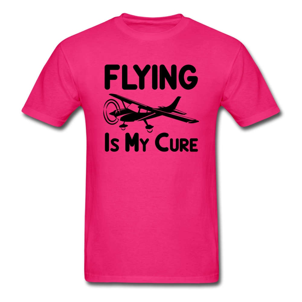 Flying Is My Cure - Black - Unisex Classic T-Shirt - fuchsia