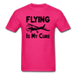 Flying Is My Cure - Black - Unisex Classic T-Shirt - fuchsia