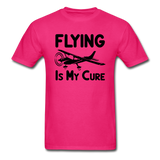 Flying Is My Cure - Black - Unisex Classic T-Shirt - fuchsia