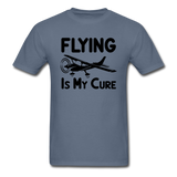 Flying Is My Cure - Black - Unisex Classic T-Shirt - denim