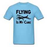 Flying Is My Cure - Black - Unisex Classic T-Shirt - aquatic blue