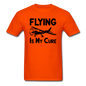 Flying Is My Cure - Black - Unisex Classic T-Shirt - orange