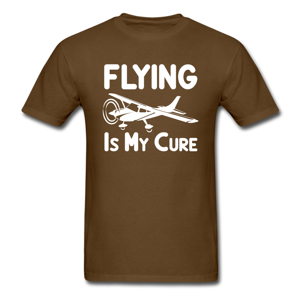 Flying Is My Cure - White - Unisex Classic T-Shirt - brown