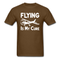 Flying Is My Cure - White - Unisex Classic T-Shirt - brown