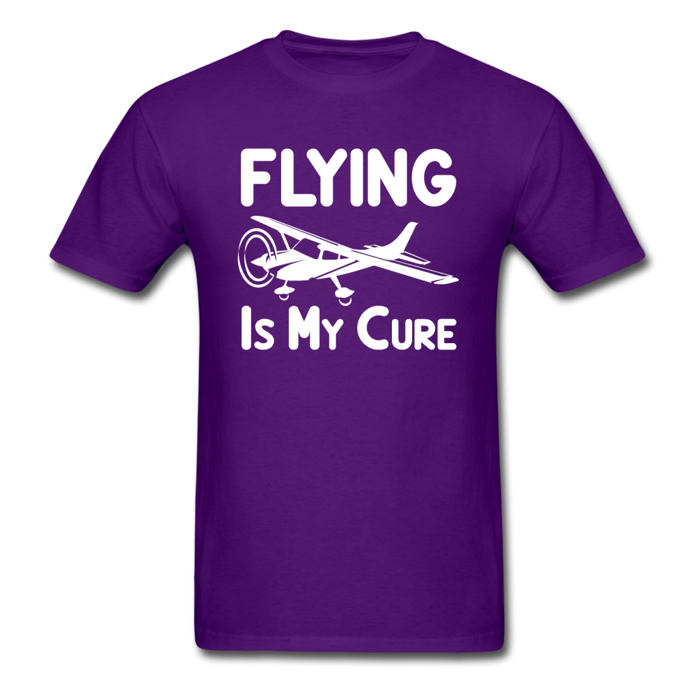 Flying Is My Cure - White - Unisex Classic T-Shirt - purple