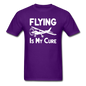 Flying Is My Cure - White - Unisex Classic T-Shirt - purple