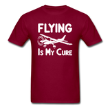 Flying Is My Cure - White - Unisex Classic T-Shirt - burgundy