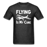 Flying Is My Cure - White - Unisex Classic T-Shirt - heather black